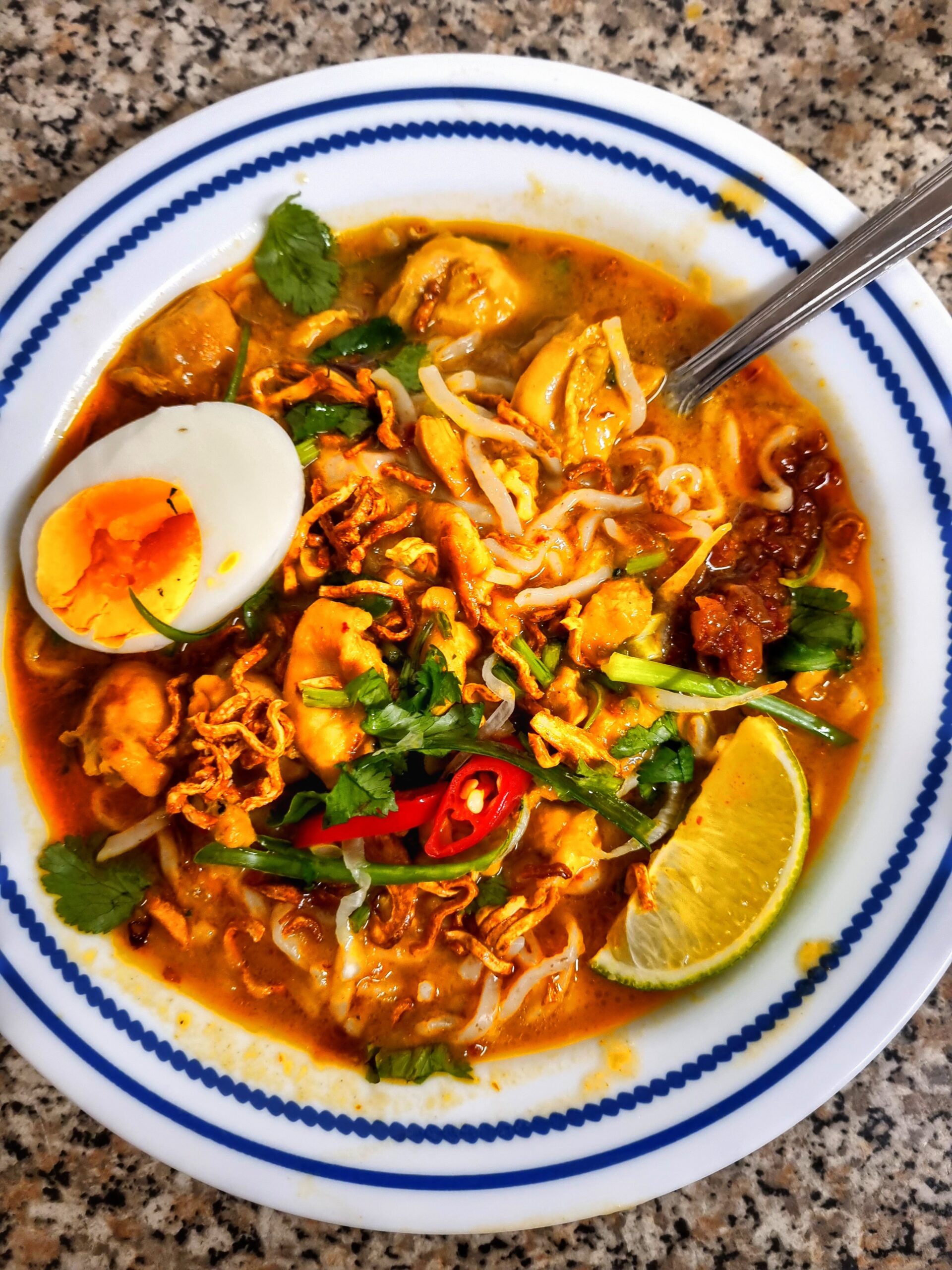 Khow Suey: Burmese Coconut Chicken Noodles - Haloodiefoodie.com