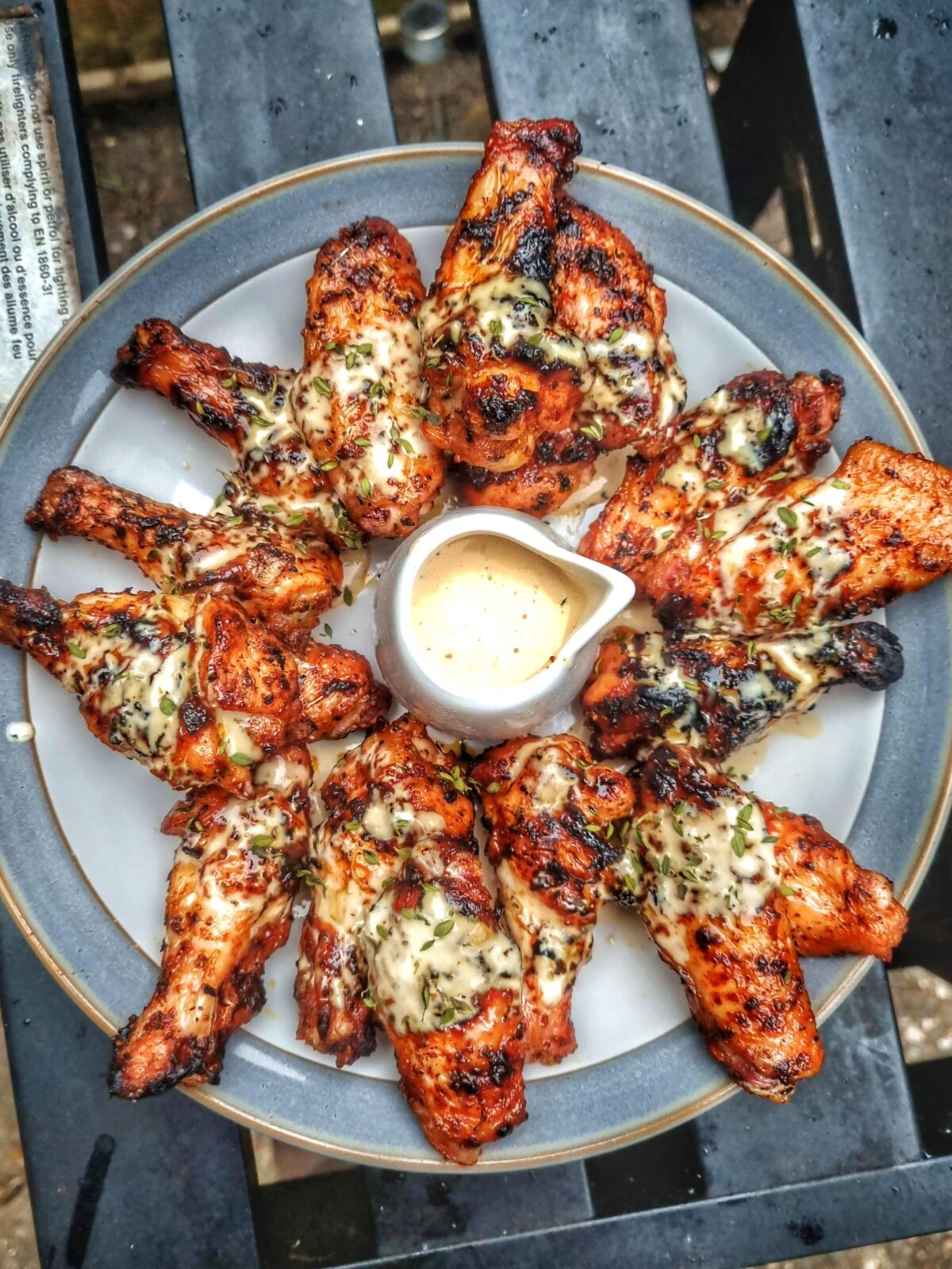 Smoked Chicken with Alabama white sauce